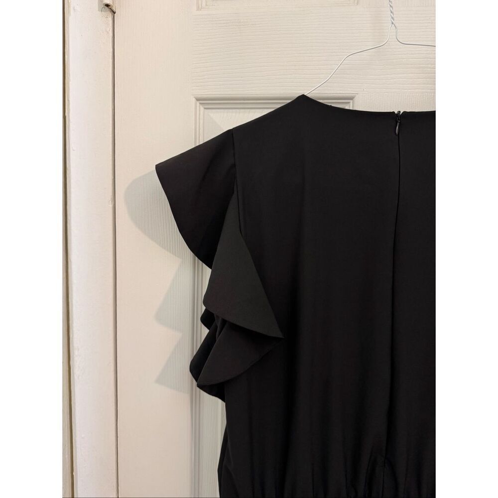 Albion Fit 9 to 9 Jumpsuit Size Small Black Short Sleeve Women’s One Piece - Picture 6 of 7